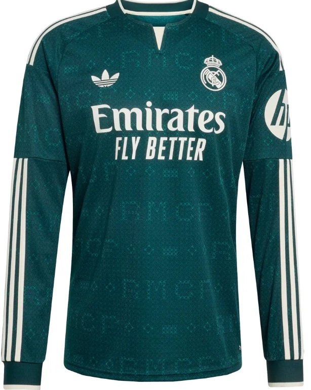 Camisa II Real Madrid 2026 2027 Adidas oficial Manga comprida